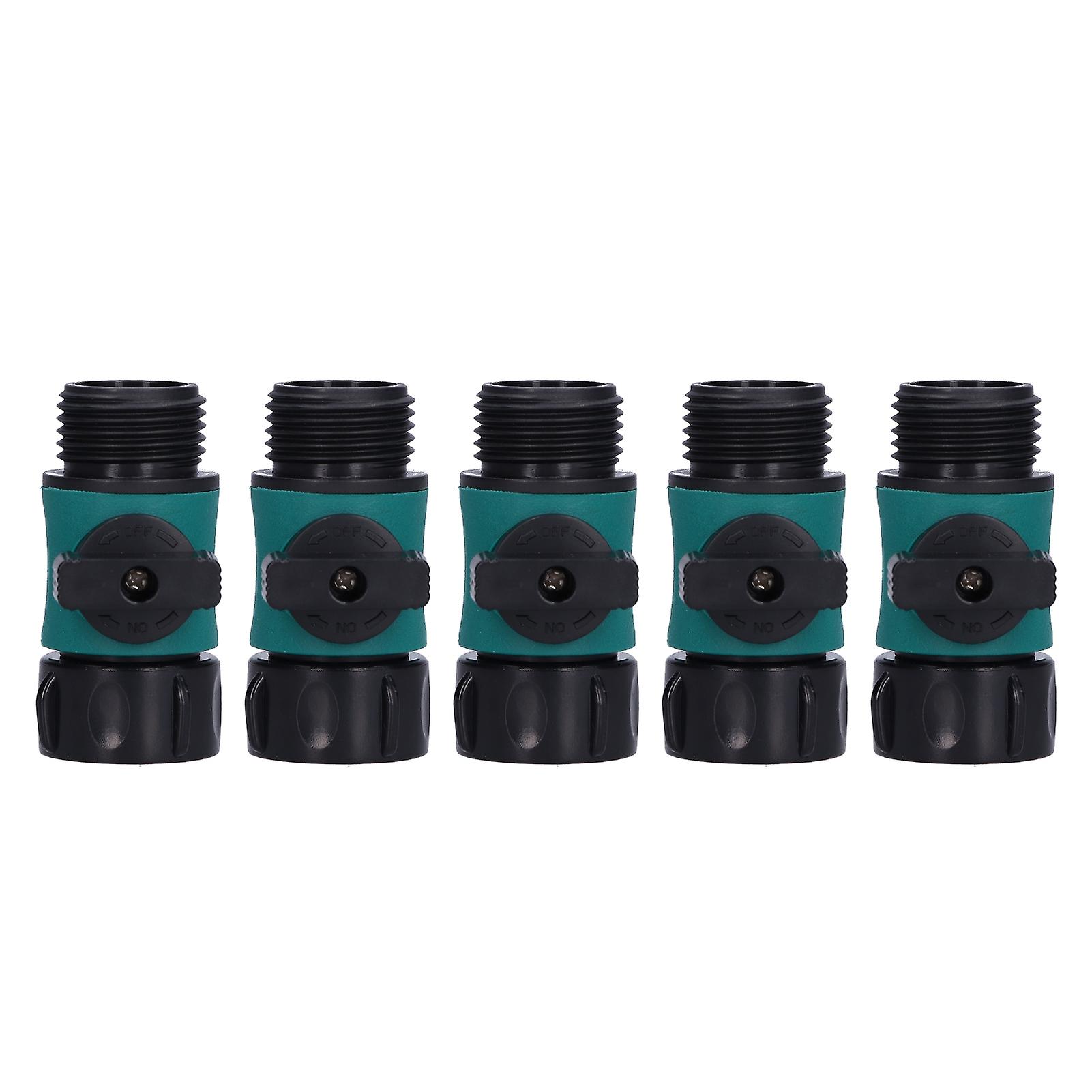 5Pcs Water Valve Water Sprayer Adapter Internal and External Thread Irrigation Valve G3/4in American Standrad for Garden and Yard
