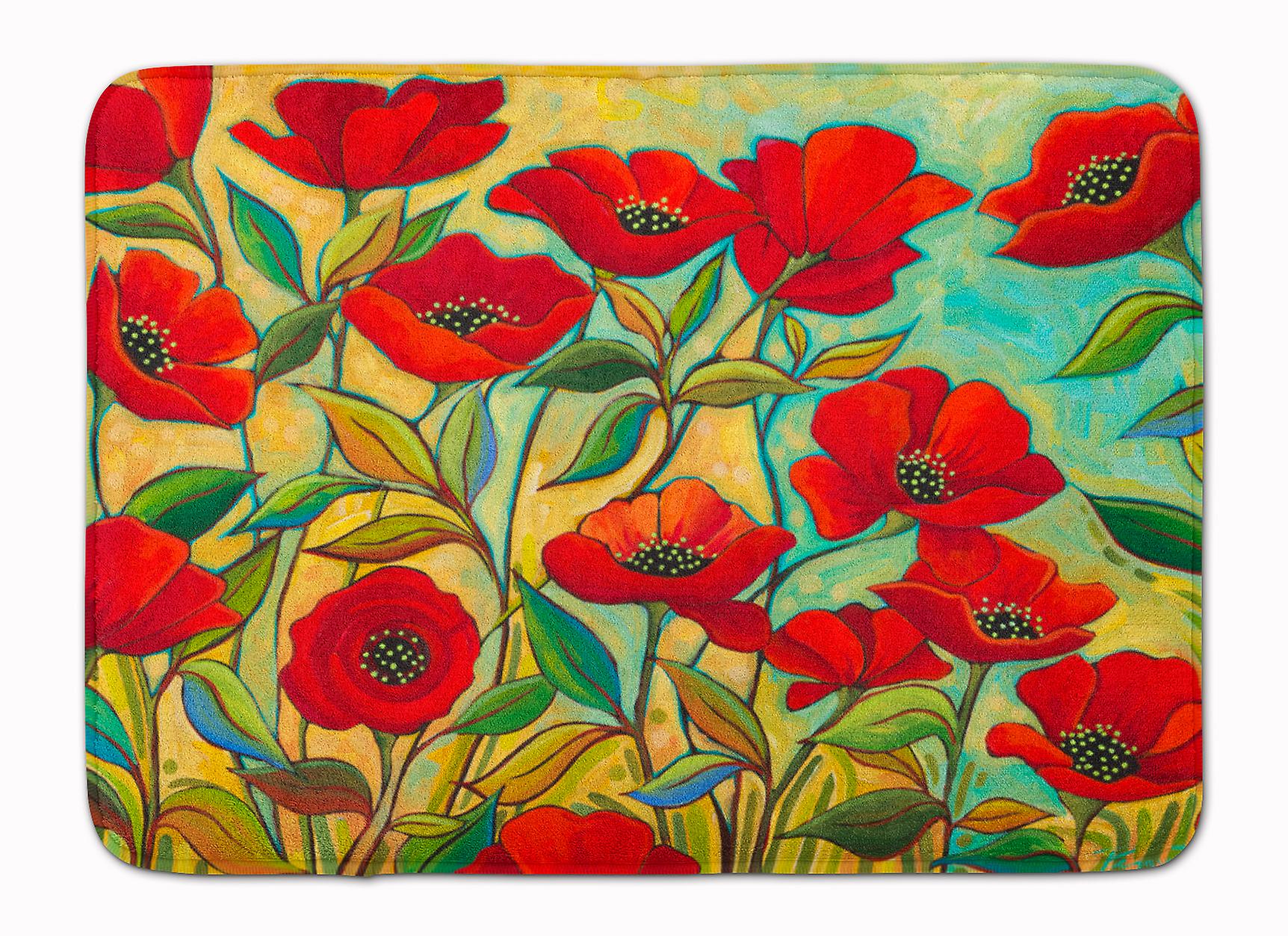 Caroline`s treasures carolines comori ppd3020rug poppy garden flori masina de memorie lavabil foa multicolore 19 x 27