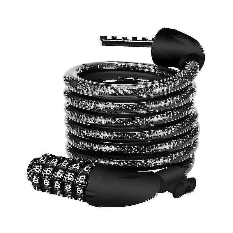 Bicycle Locker Combination 5 Digit 180cm/12mm Long Cycle Cable Locks Bikes Chain High Security For E