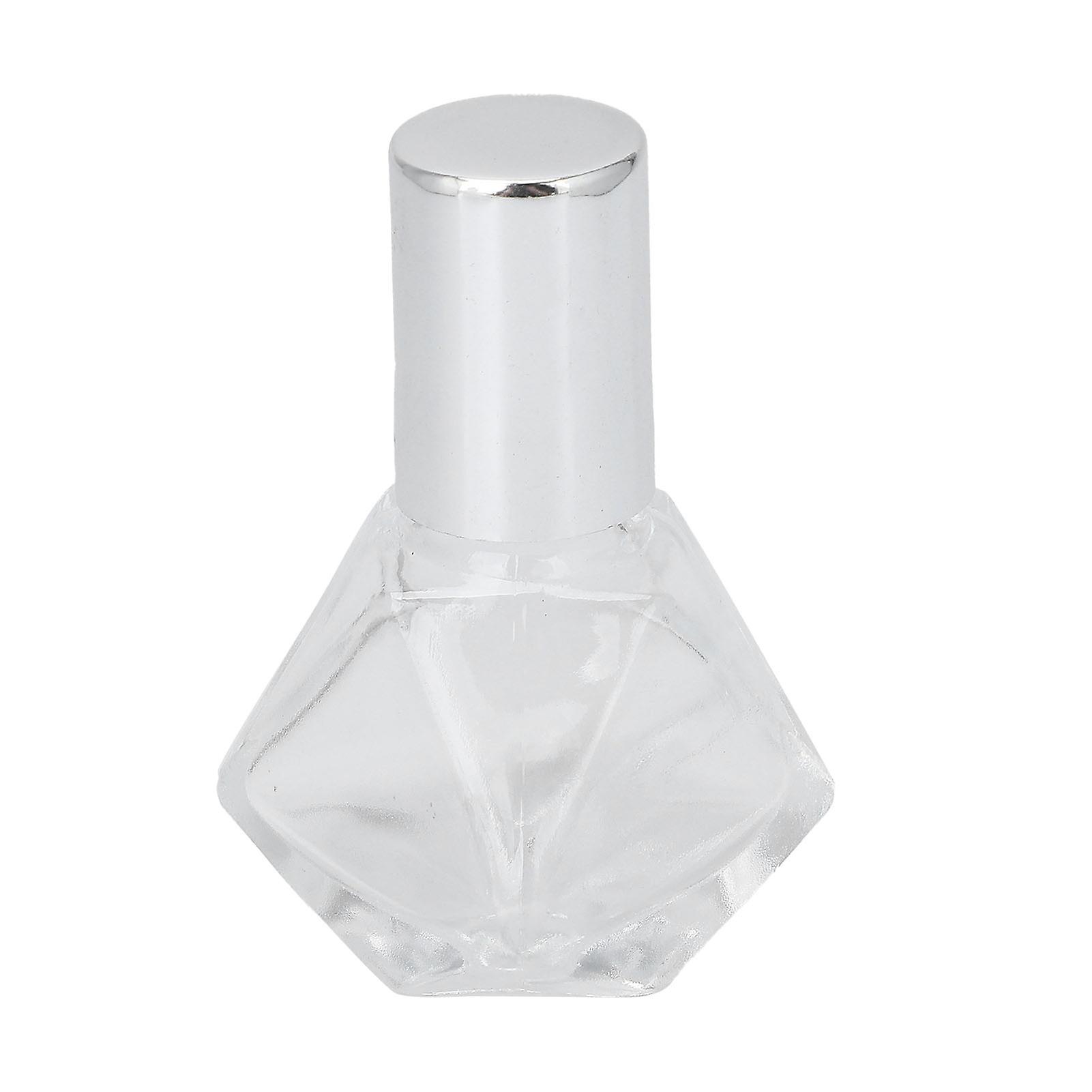 Empty Refillable Perfume Bottle for Aromatherapy, Essential Oil Roller Bottle, 8ml (Silver Lid)