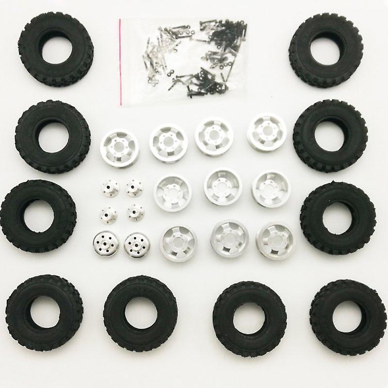 Upgrade DIY Double Tire Metal Modification Wheels Set For WPL B14 B24 B16 B36 JJRC Q60 Q61 Four/Six