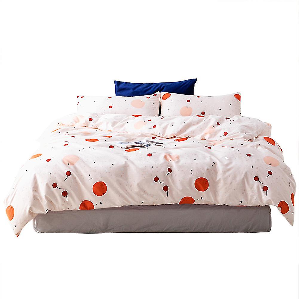 Fruit Pattern Cotton Bedding Set with Quilt Cover and Pillowcase - Queen Size