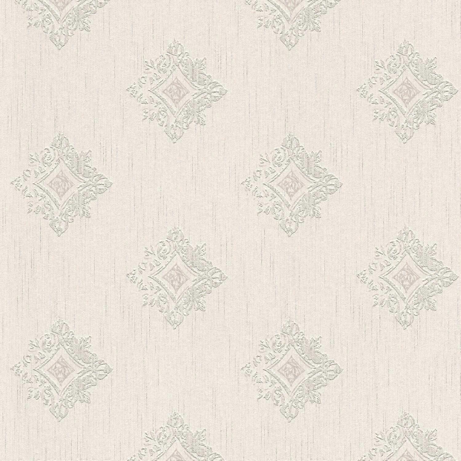 Barok behang Profhome 962002-GU textiel behang gestructureerd in barok stijl mat beige grijs 5,33 m2