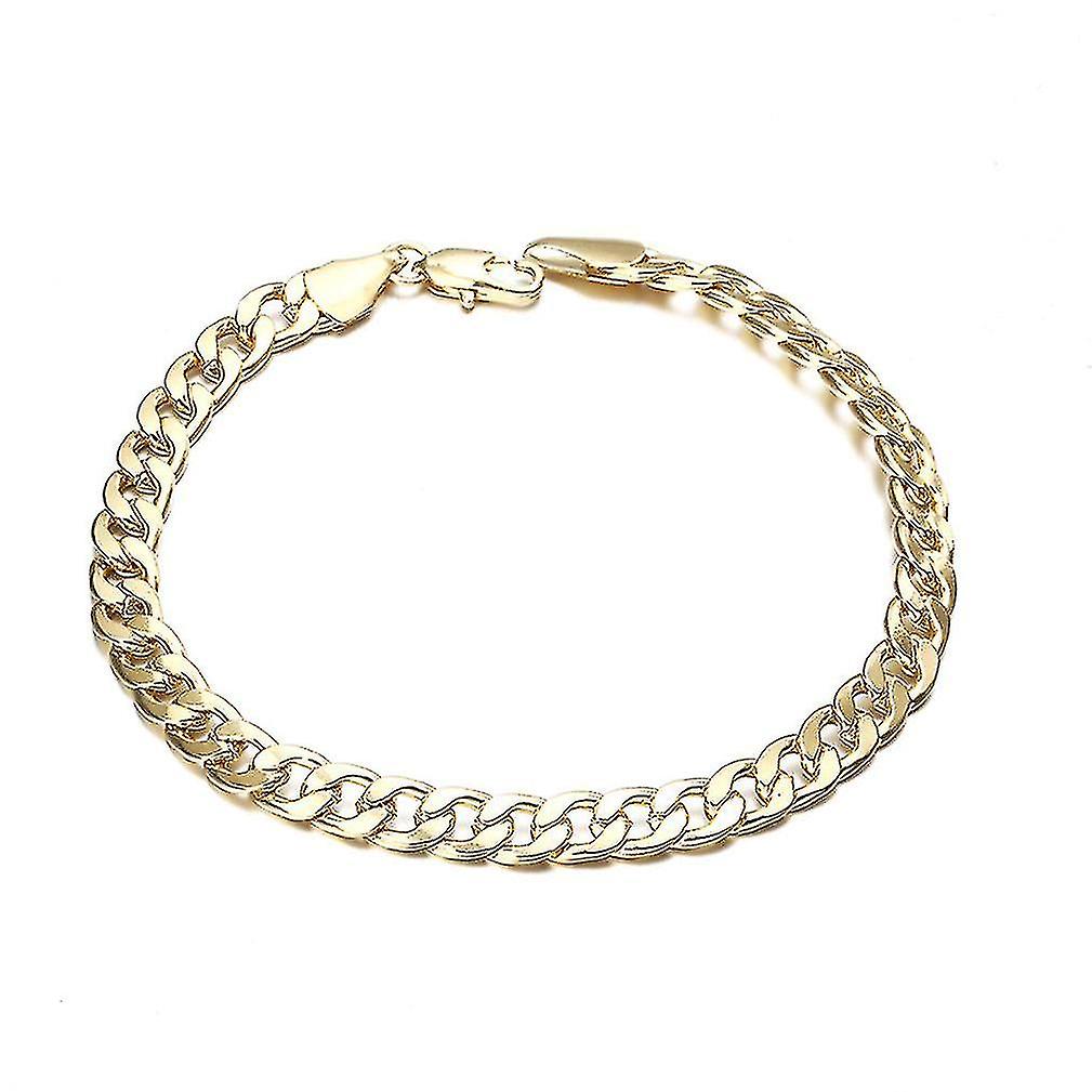 6mm 18k Gold Bracelet For Men With Clasp
