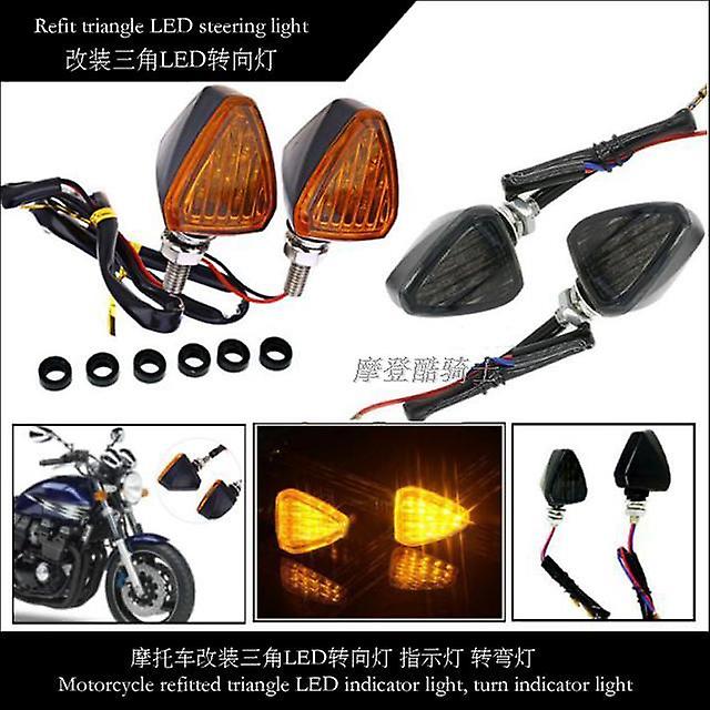 Motorcycle Modification LED Turn Signal Triangle Turn Signal Indicator Light Turning Lights Motorcycle Modification Accessories