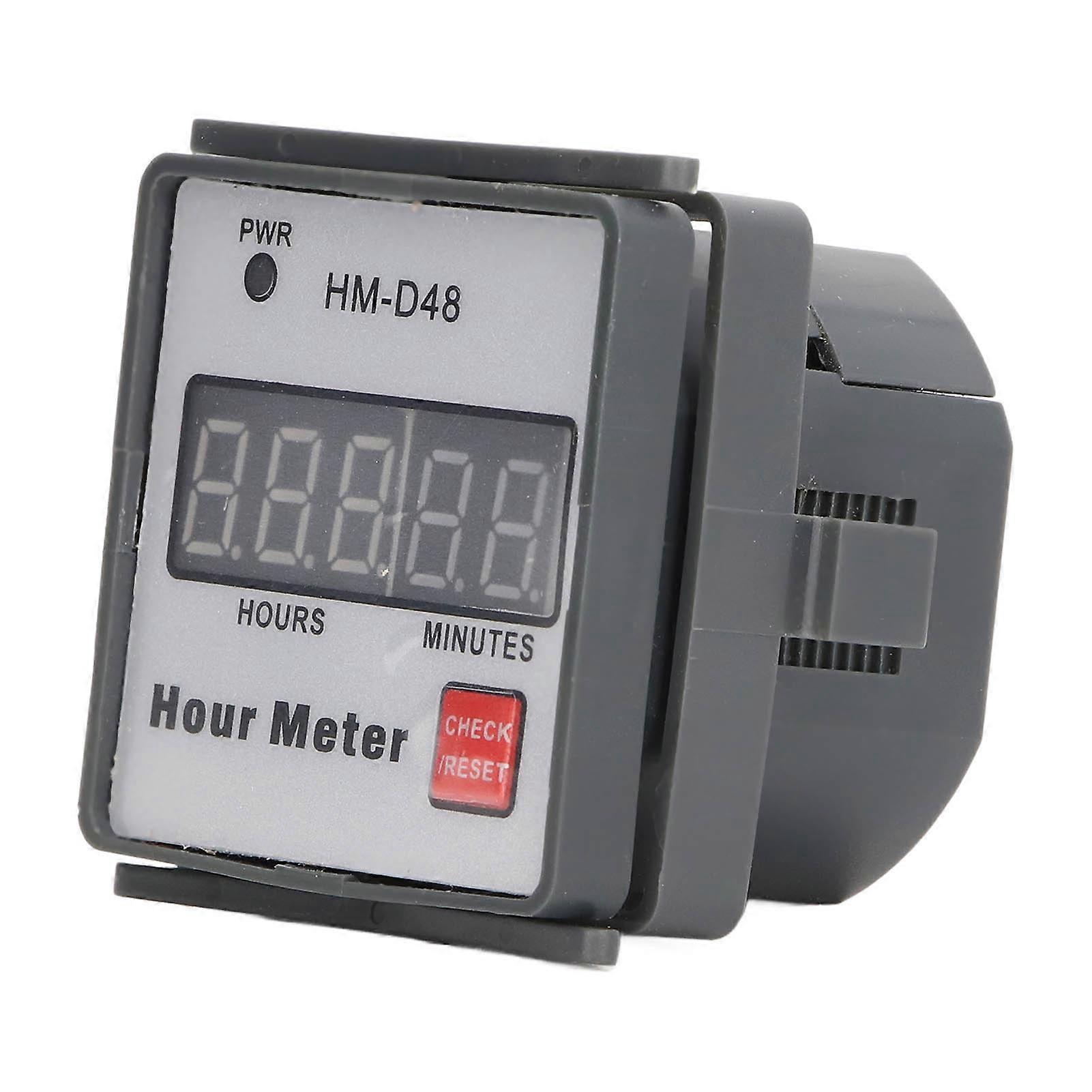 Hour Meter Digital Display Timer Abs Gauge 0999.99 Hours Timing Tool Ac 220240v