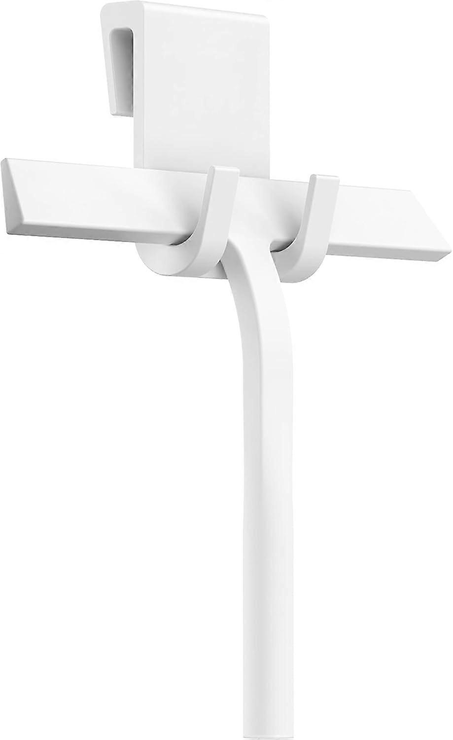 White Silicone Shower Squeegee 23cm Width - with Suspension - Bathroom Squeegee Removes Without Residue - Window Cleaner with Stainless Steel Core