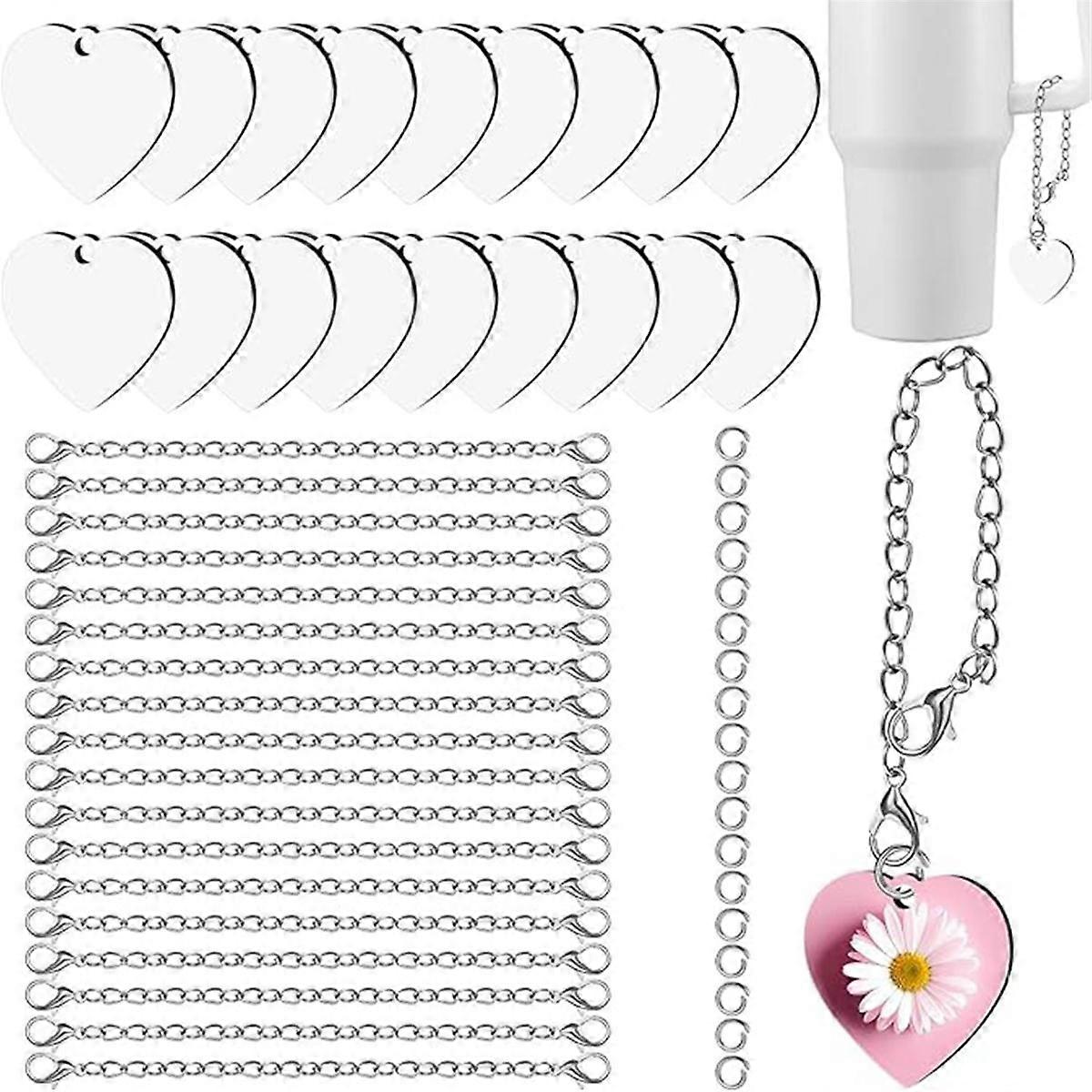 Sublimation Key Blanks Ornament Accessories for Cup MDF Double Sided DIY Crafts A