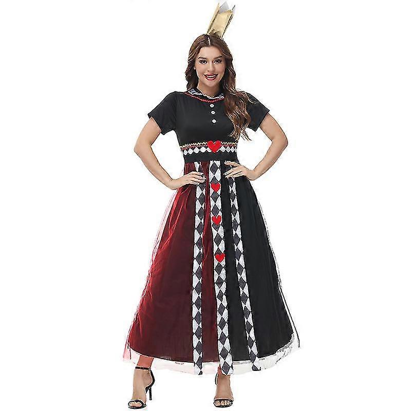 المرأة بلاد العجائب ملكة القلوب زي هالوين XL-Yvan