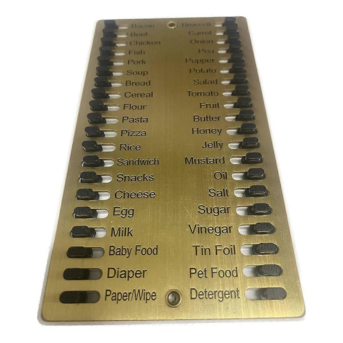 Metal Grocery List Reusable Shopping List Memory Reminder Board