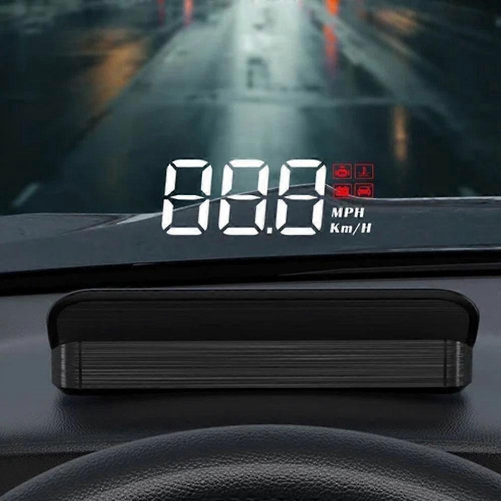Car HUD Head Up Display MPH/KM/h Speed Limit Warning OBD2 Projector D8R2