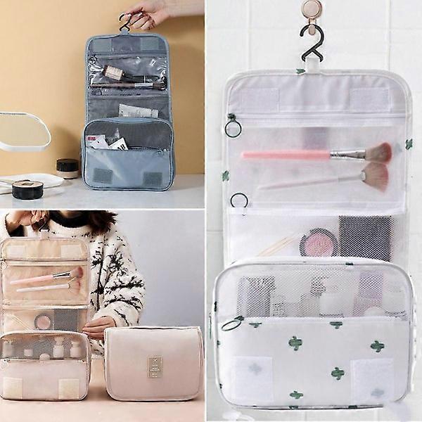 Large hanging toiletry case Cosmetic make-up bag pink