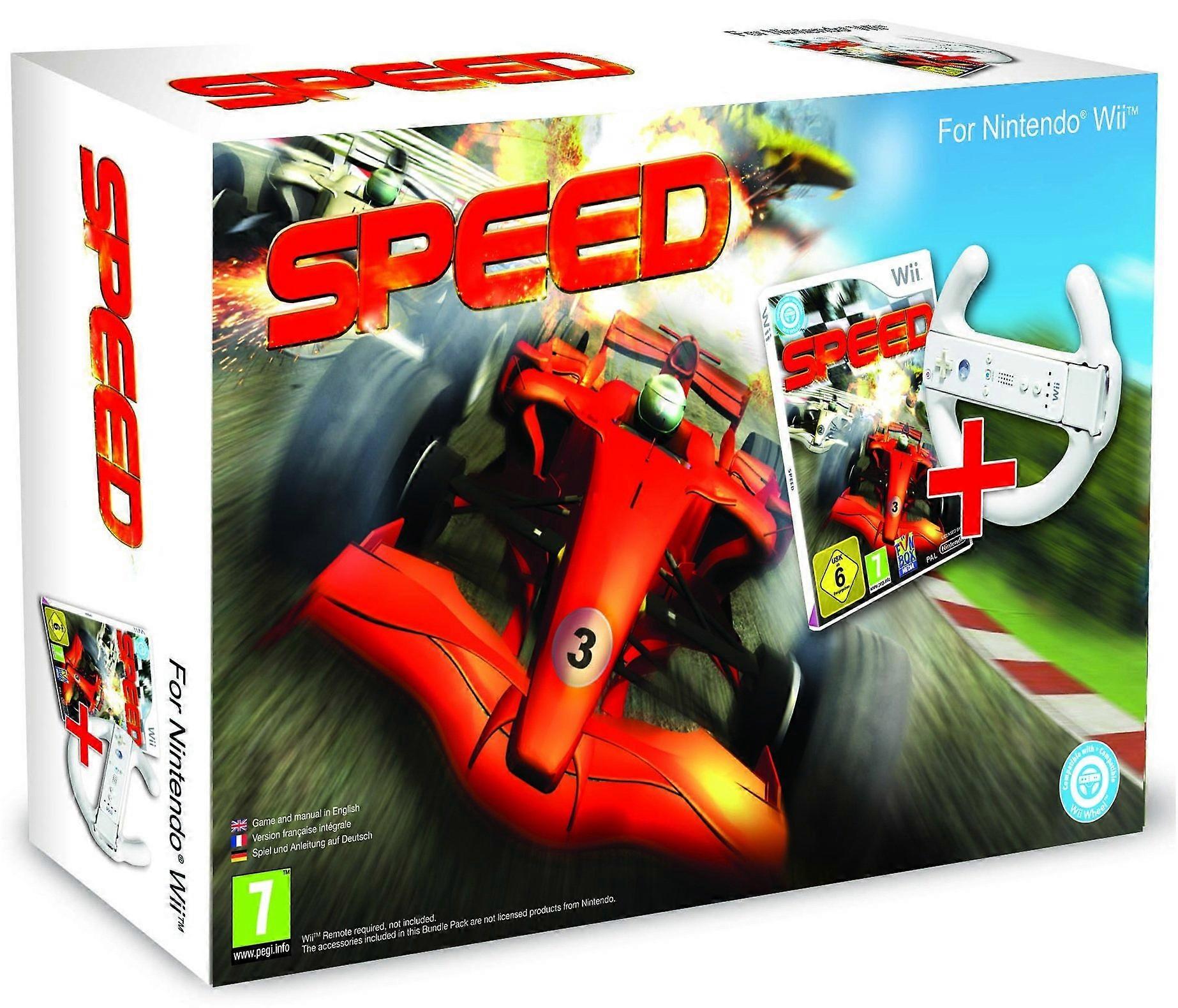 Speed Wii Game  1 Wheel Bundle - PAL - New & Sealed
