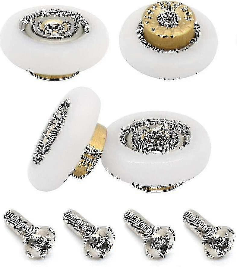 4pcs Replacement Rollers For Sliding Shower Doors With Screws