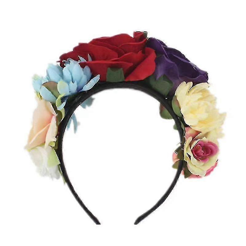 Frida Kahlo Rose Flower Crown Headband Halloween Party Costume Copricapo S3