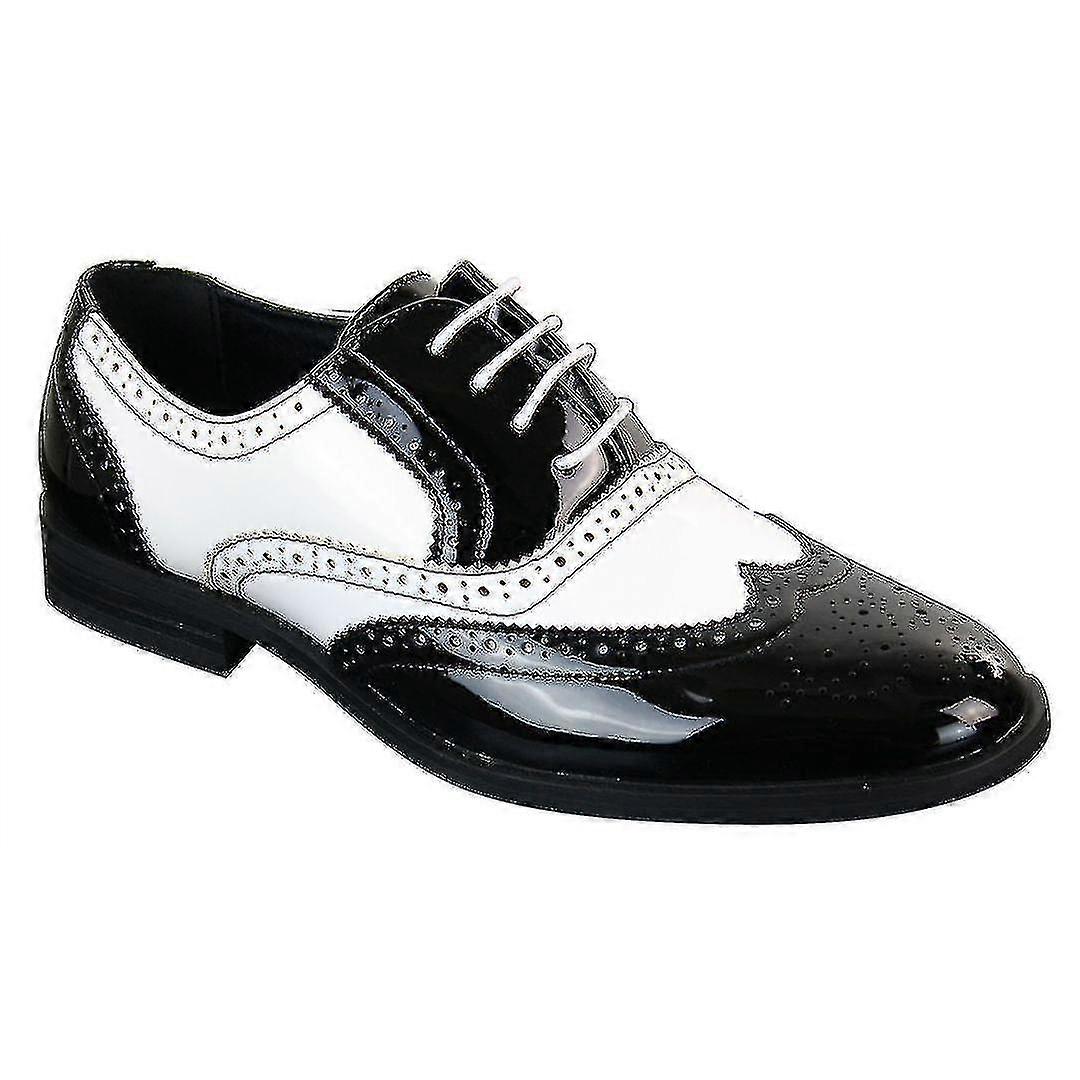 בגדי ריקוד גברים תחרה פטנט Brogues קלאסי שנות העשרים נעלי עור מבריק-Yvan
