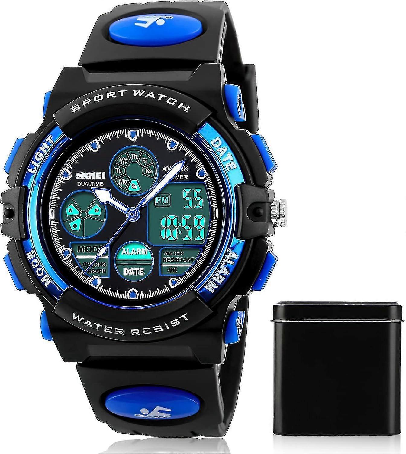 Auniq Kids Watch 50m Waterproof Wrist Watches With Alarm, El Film, Stopwatch, Led Digital Watch Gifts For 5-18 Year Old Boys Girls Kids Children Teen