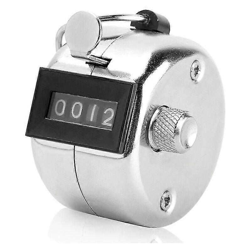 Crday 4 Digit Click Counter - Metal Manual Counter People Flow Counter Manual Gift