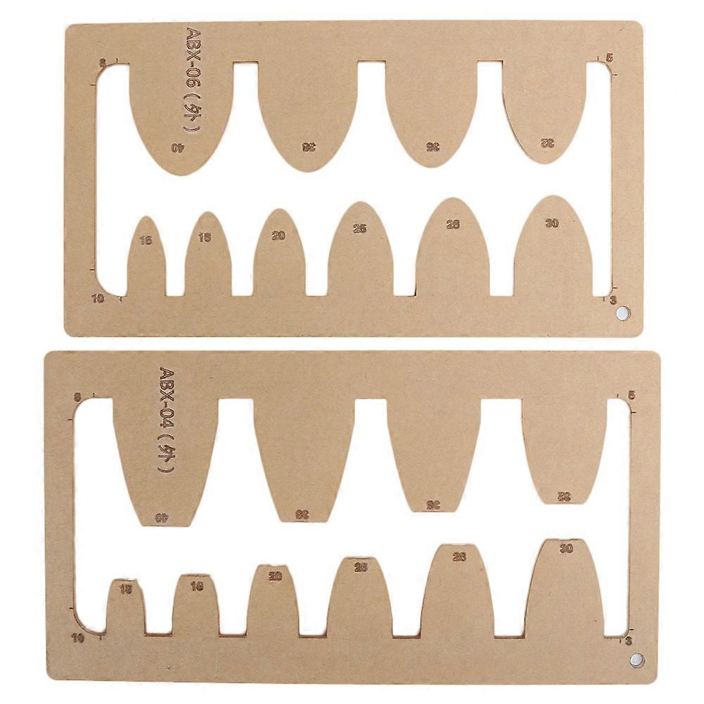 2Pcs Leather Acrylic Template DIY HandMade Craft Belt Sword Tail Square Tail Stencil Tools