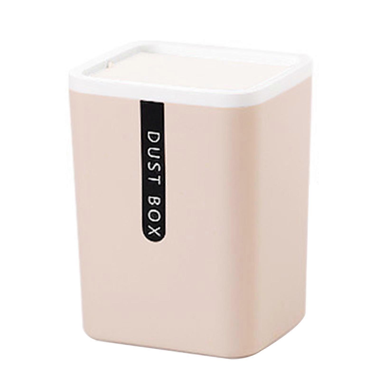 Desktop Trash Can Small Mini Garbage Can Plastic Dustbin with Shake Cover