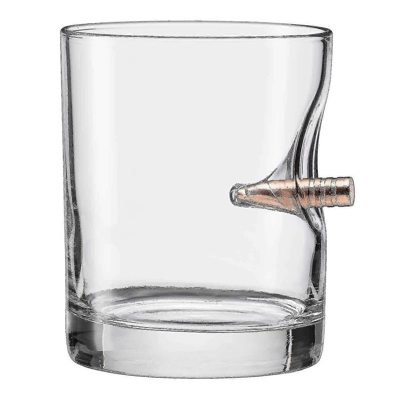 Rocks Glass with Real .308 Bullet