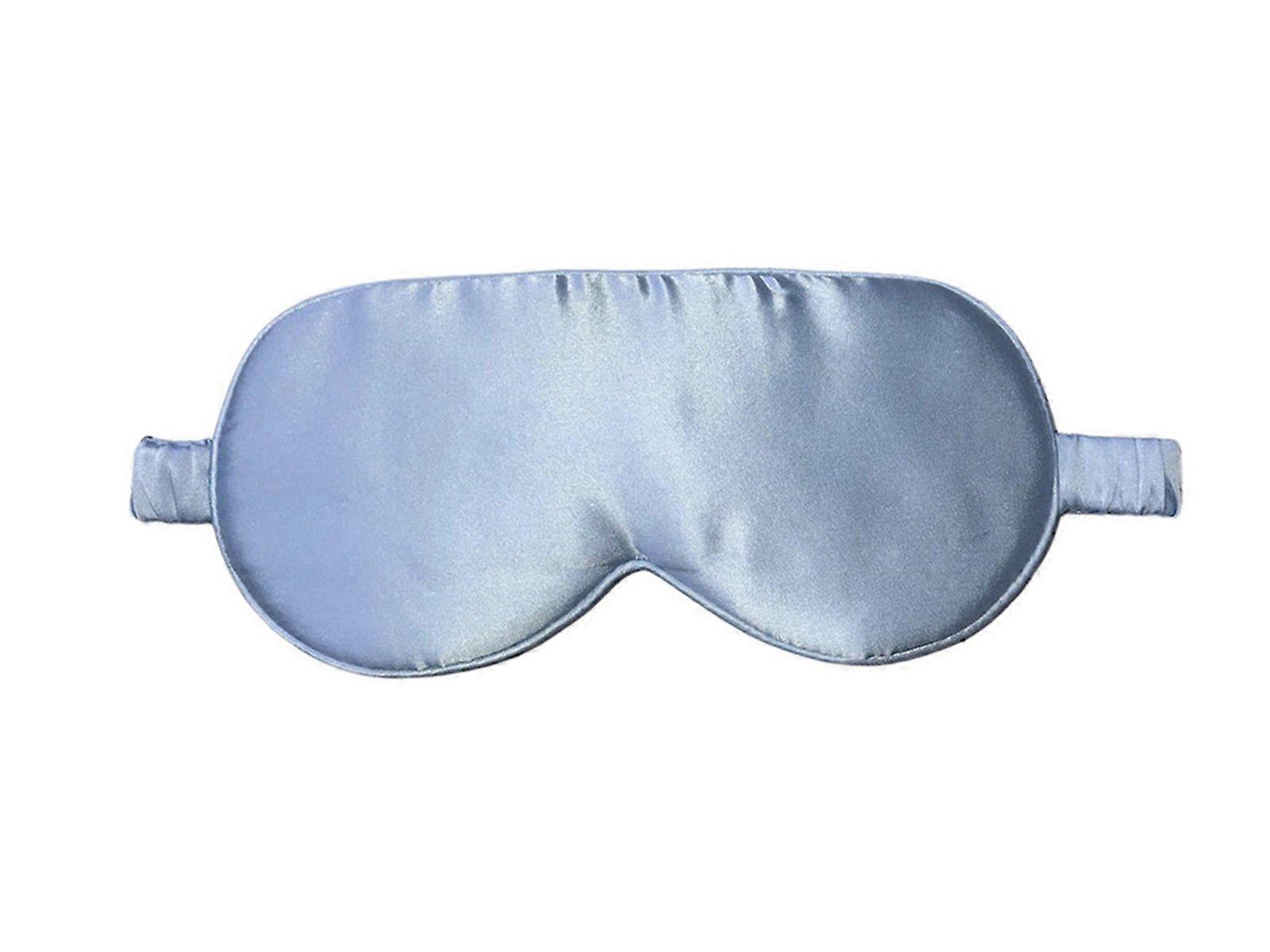 1Pc Pure Mulberry Silk Sleep Eye Mask Light Blocking Blindfold - Blue