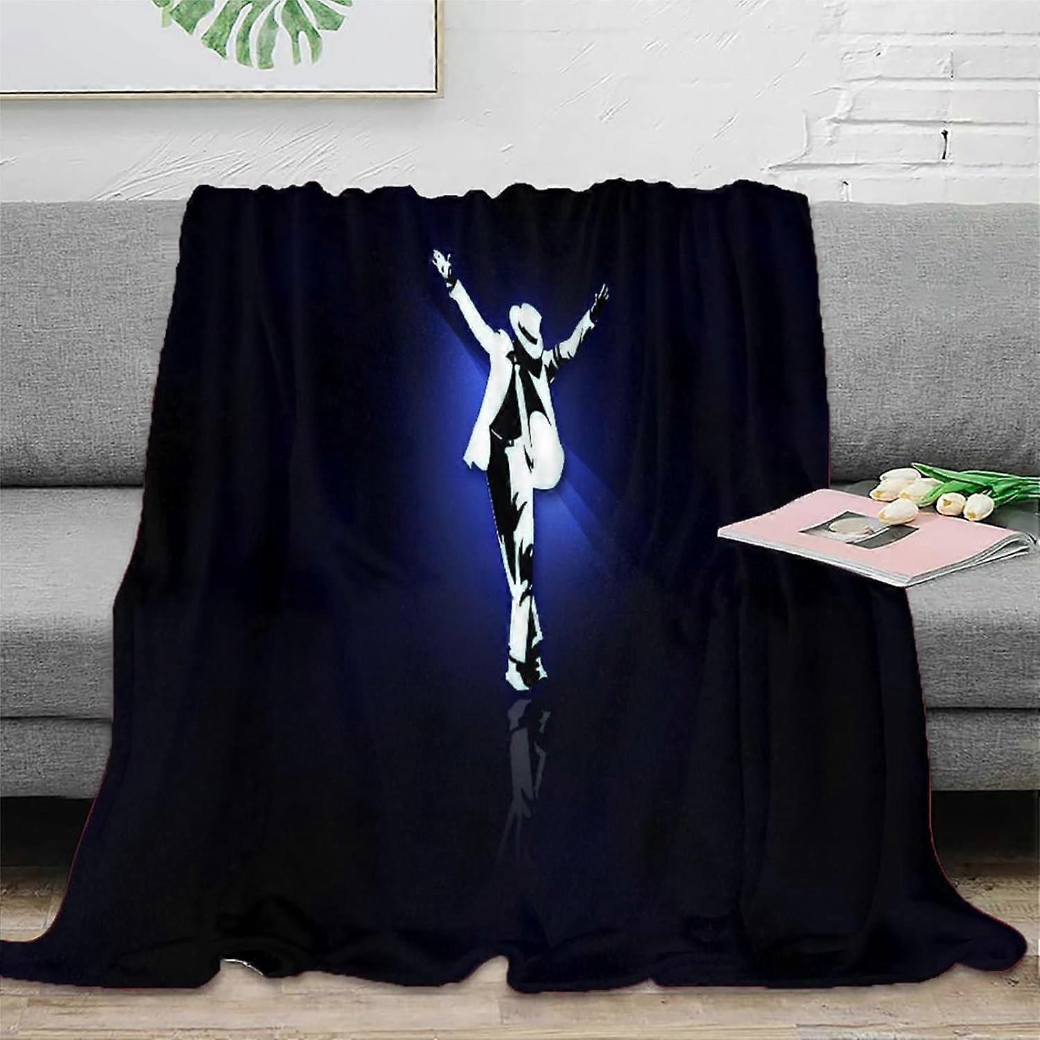 Throw Blanket 3d Print Michael Jackson Pattern Soft Fluffy Flannel Fleece Blanket, Warm Autumn & Winter Plush Couch Sofa Throw, Blankets For Adults G-
