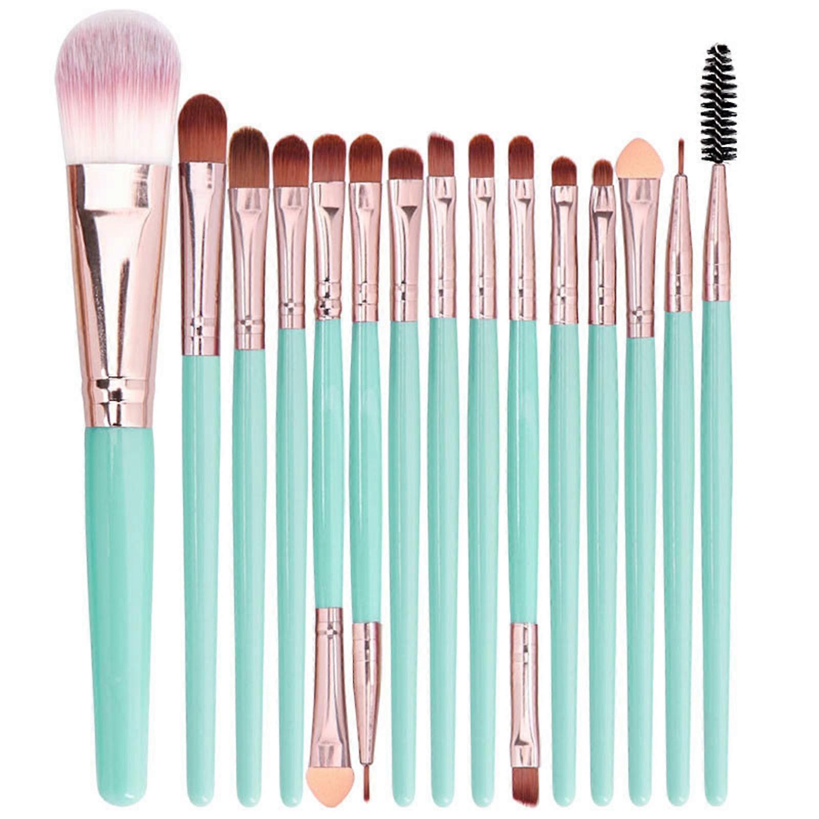 15 Pcs Makeup Brush Set Tools Make-up Toiletry Kit Wool Make Up Brush Set