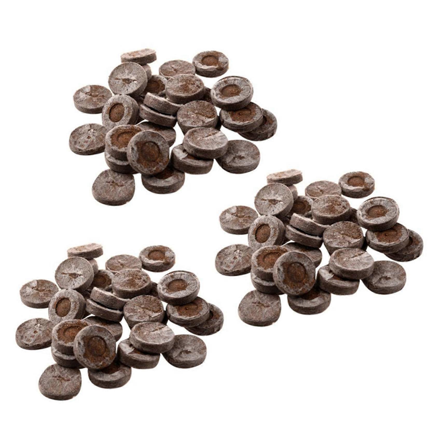 300Pcs Professional Peat Pellets Plant Starting Soil Block Seedling Plugs Environmental Garden Nurs