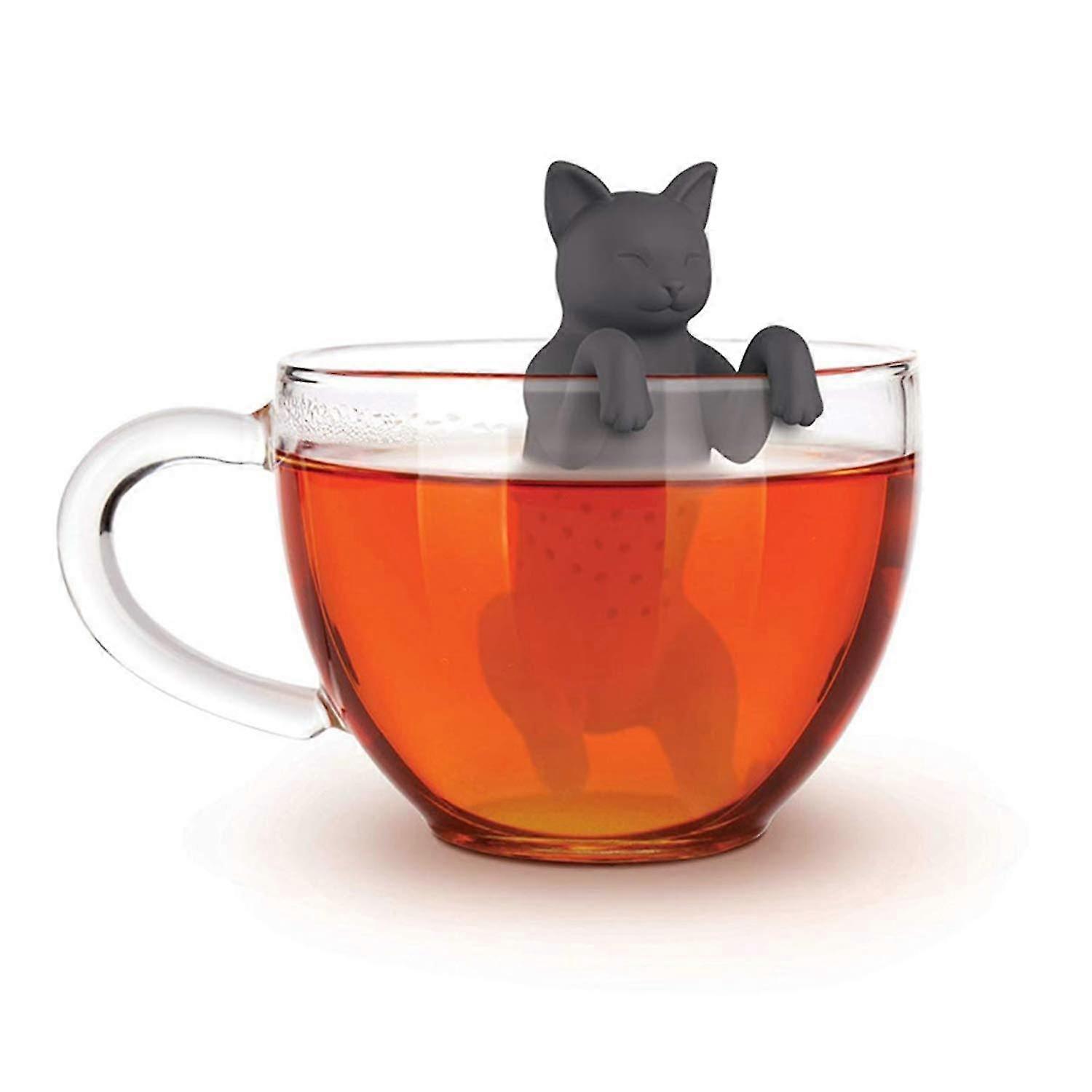 Tea Infuser, Set Of 2 Silicone Tea Strainers, Tea Infuser, Tea Filter (black&grey)