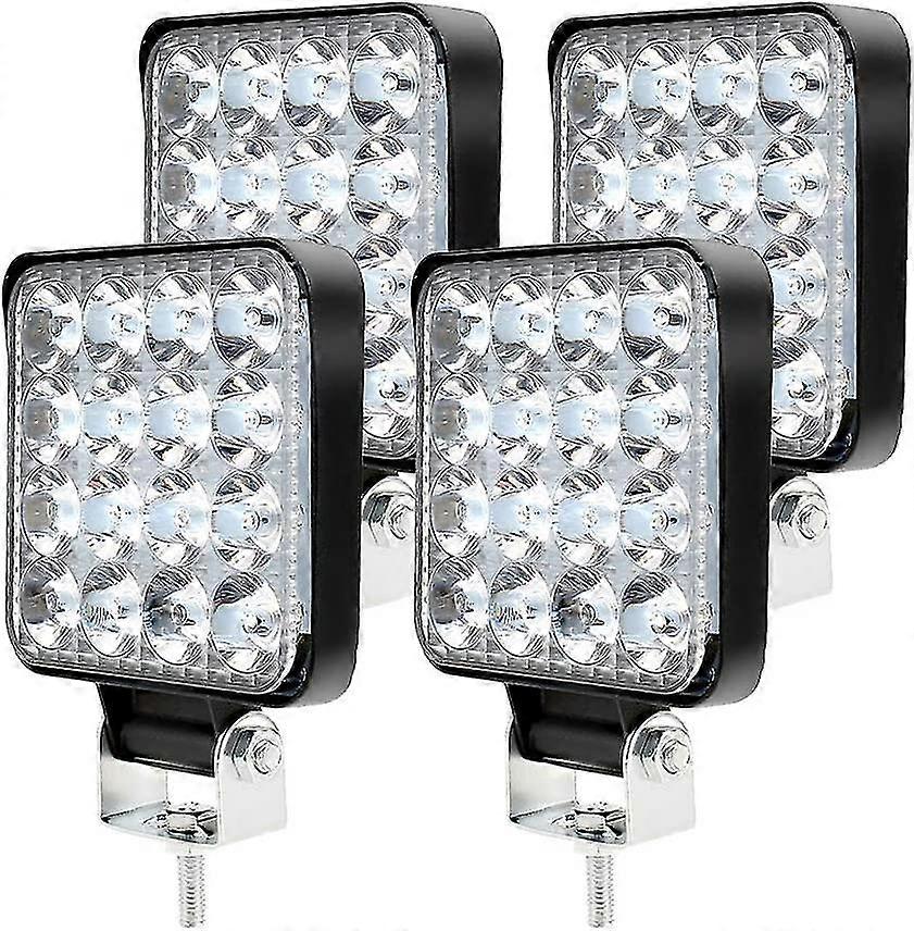4pcs 48w Led Arbeitslicht, 12V Auto Led Scheinwerfer wasserdicht Ip 67, Led Arbeitslicht für Auto LKW Traktor Suv Boot (4pcs)