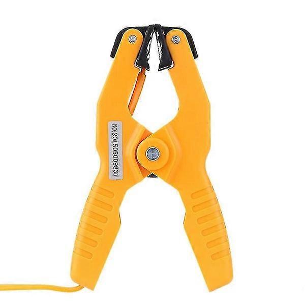 Type K Pipe Clamp Temperature Lead Probe for Multimeters and Thermometers - -40C to 200C, 102 cm Length, Yellow