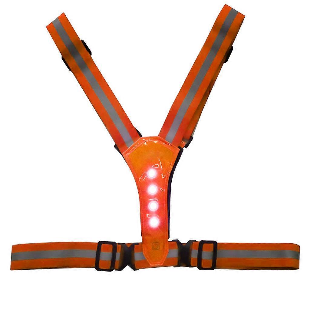 Adjustable Motorcycle Safety Running High Visibility Reflective Vest Strap Belt