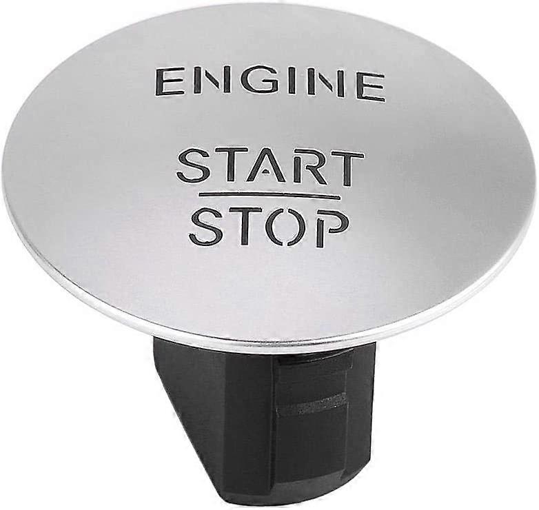 Engine Start Button - Keyless Go Start Stop Engine Push Button Ignition Switch Compatible with Mercedes 2215450714 Silver