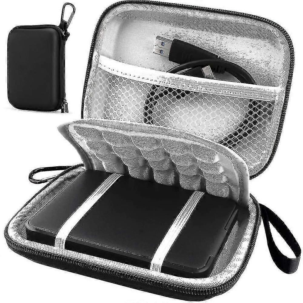 Shockproof Black Protective Case / Hard Drive Case For 2.5 Inch