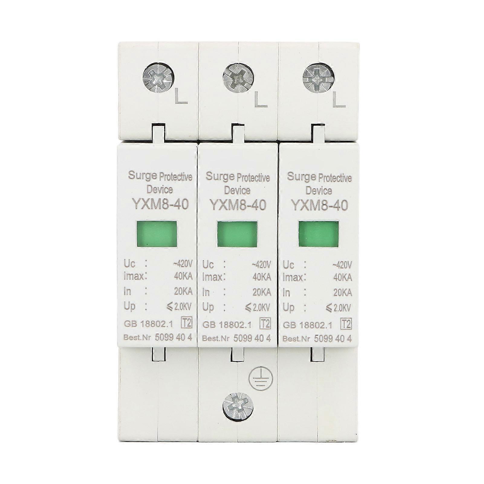 Surge Protective Device 3P 40KA 420V Voltage Protection Arrester Protector for Safety