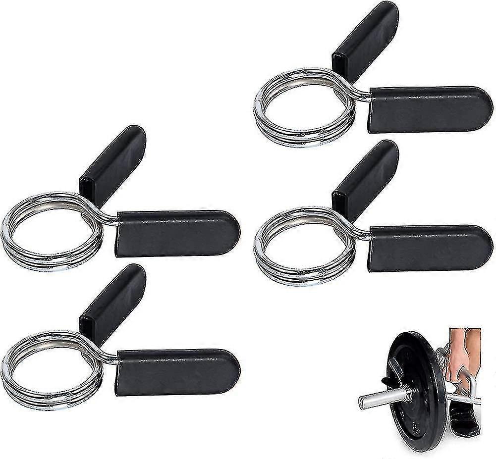 Spring Clip Collars 28mm / 1 Inch Barbell Clamps Barbell Locks Locking Spring
