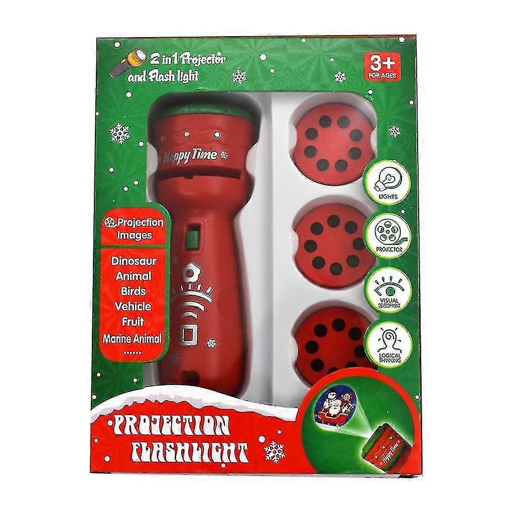 Bedtime Night Light Slide Projector Torch Flashlight Projector Lighting Lamp( Color : Red )