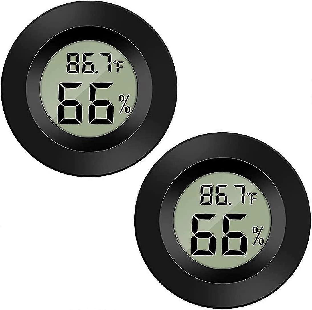 Meggsi 2 パックミニデジタル湿度計ゲージ屋内温度計、 LCD モニター
