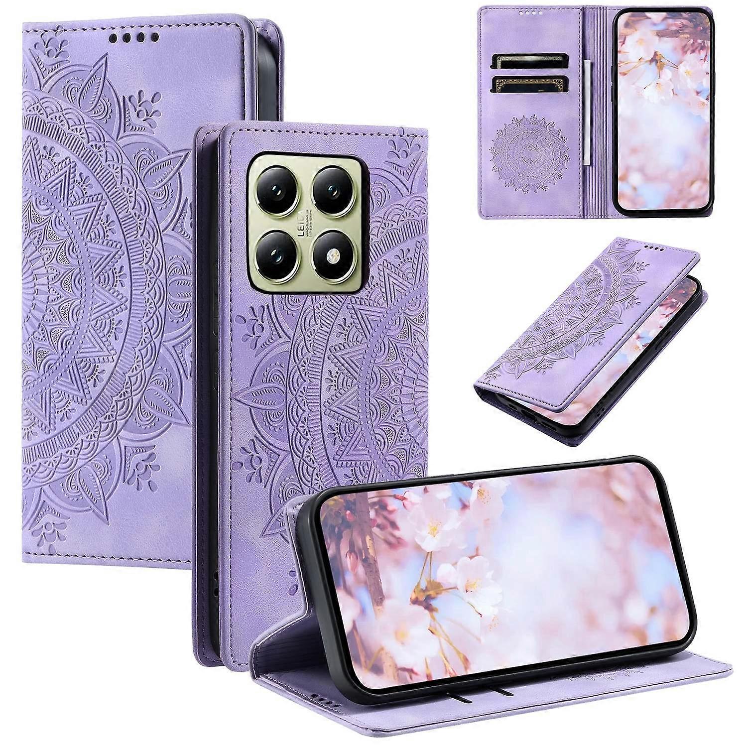 Totem Emboss Leather Case For Xiaomi 14T
