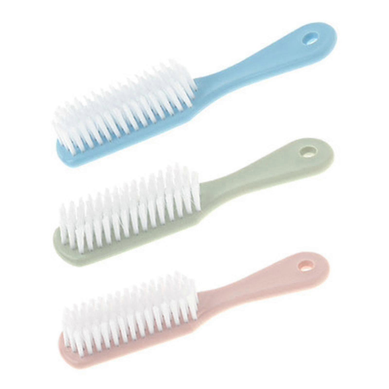 3pcs Plastic Multifunctional Soft-bristled Brush With Comfort Grip Cleaning Tools