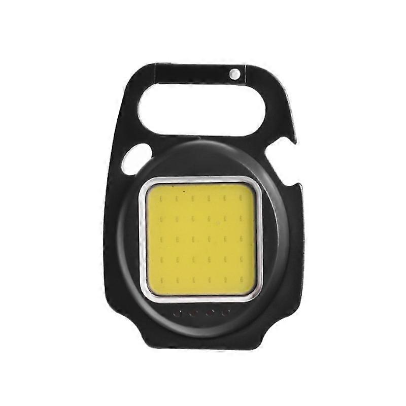 300 Lumens LED COB Key Chain Flashlights Small Water Resistant USB Rechargeable Magnetic Work Light 3 Modes Portable Mini Light with Folding Bracket f