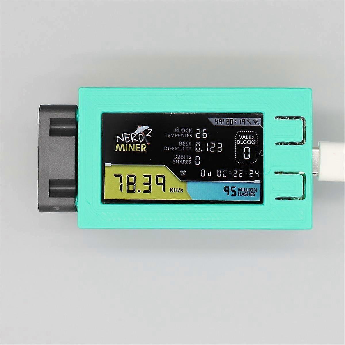 Nerdminer V2 Pro 78KH/S Mini Minero de Bitcoin con Estuche con Ventilador  5W Power BTC