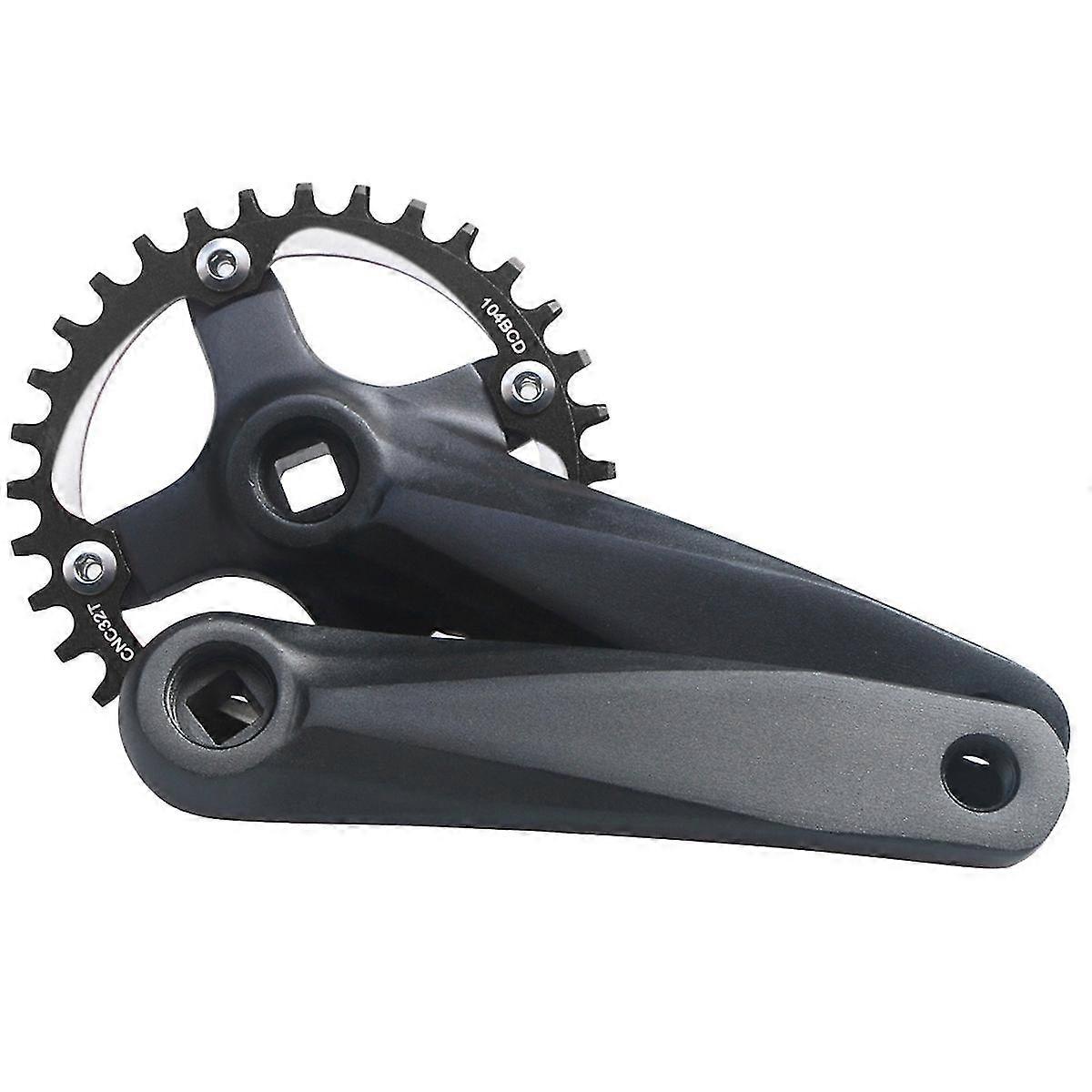 152mm Bicycle Crank Arm Bike Square Hole Crankset 32T Narrow Wide Single Speed Chainring Chainset
