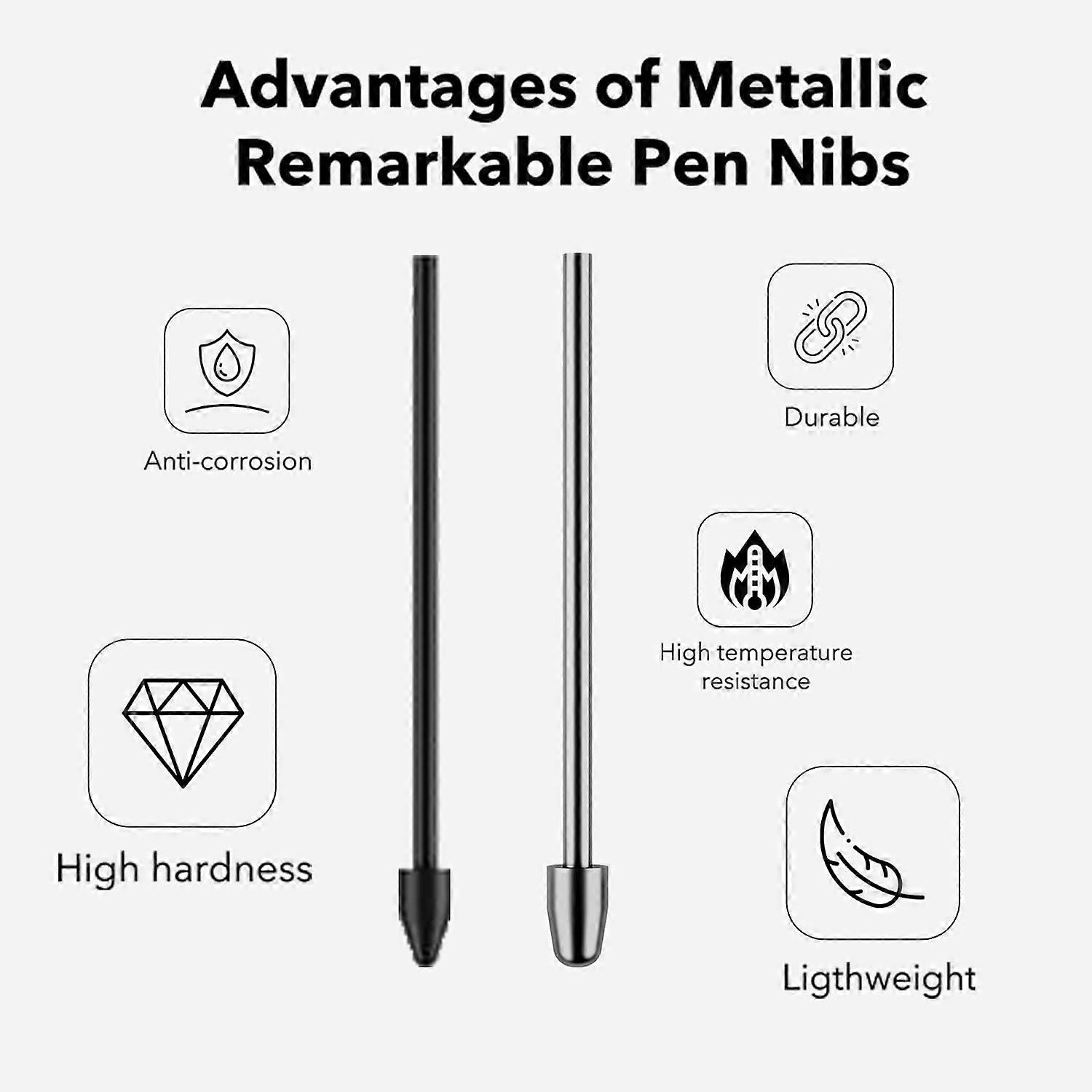 For Samsung Galaxy Tab /S22/S23/S24 Ultra S Pen,Plastic+Titanium Nibs/Tips+Clip