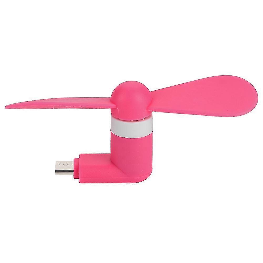 Rose Red Portable Handheld Micro USB Fan for Android OTG Smartphones - Ultra Quiet and Small Size/QQ