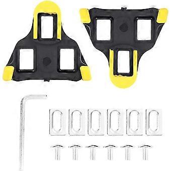 Pedal Cleat Cover, Rubber Cover For Cleats Road Bike Bicycle Cycling Pedal Cleatyellow&black1set)