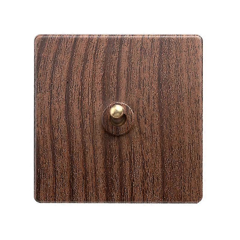 Toggle Switch Panel Wood Grain Color Light Switch Wall Power Switch Socket