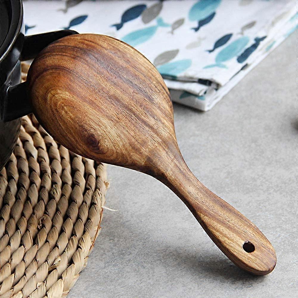 NaLoRa Cucchiaio Manico corto Paletta in legno massello Paletta for riso Cucchiaio for acqua da cucina Cucchiaio da bagno Cucchiaio da sauna in legno Cucchiaio
