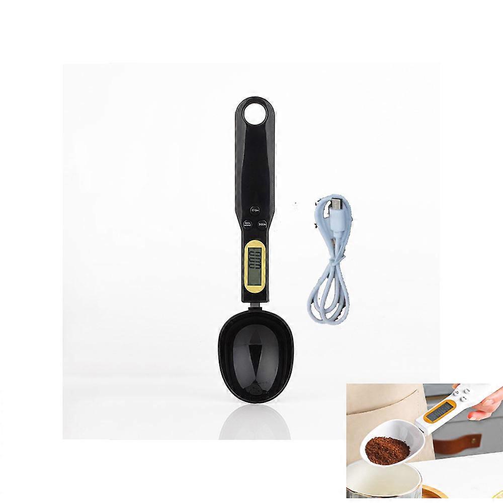 1PCS (black, about 23.5*3*5.7cm) spoon scales: Digital spoon scale with LCD display, for powder & spices, up to 500g